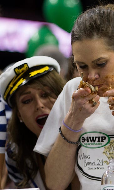 Wing Bowl: 125-pound gal eats 429 wings to win the title
